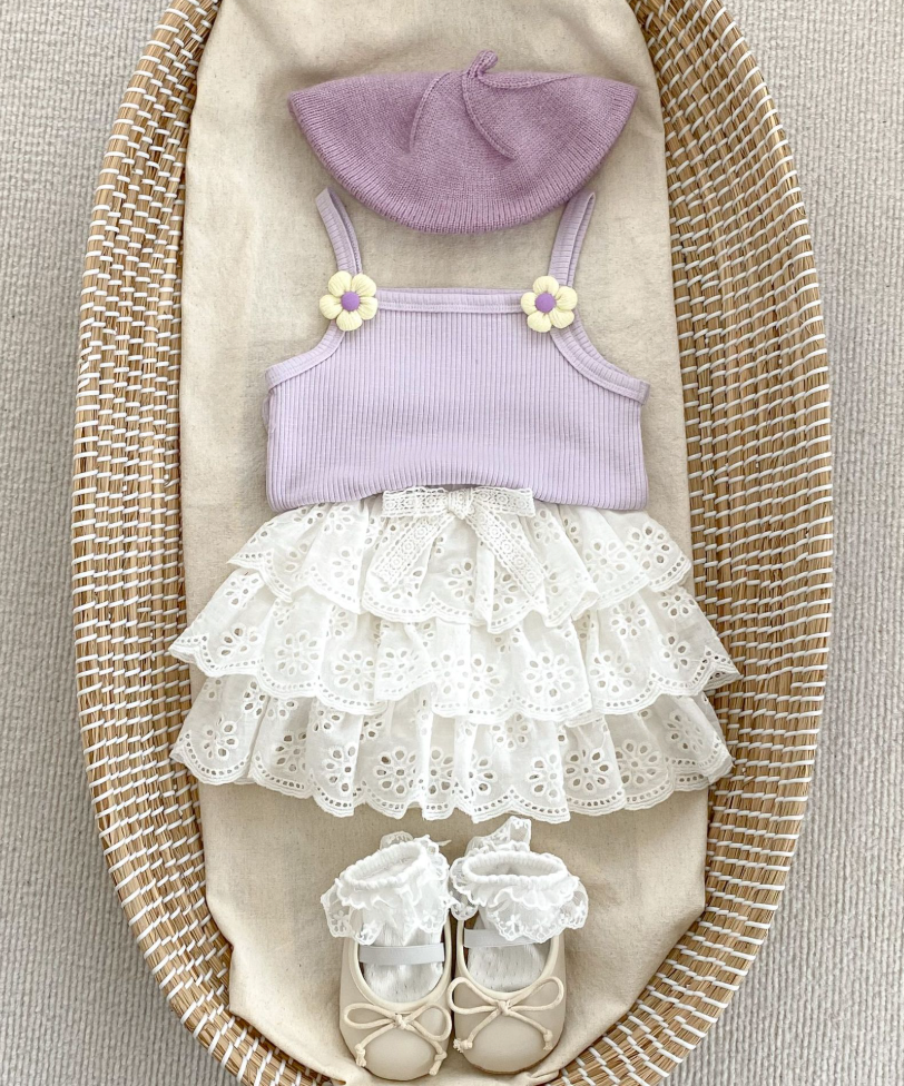 女の子ベビーベストレースケーキプリンセススカートパンツ